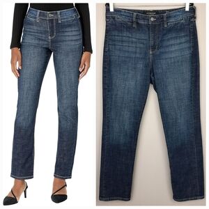 Liverpool Kennedy High Rise Straight Jeans in Castle Wash size 12 Petite